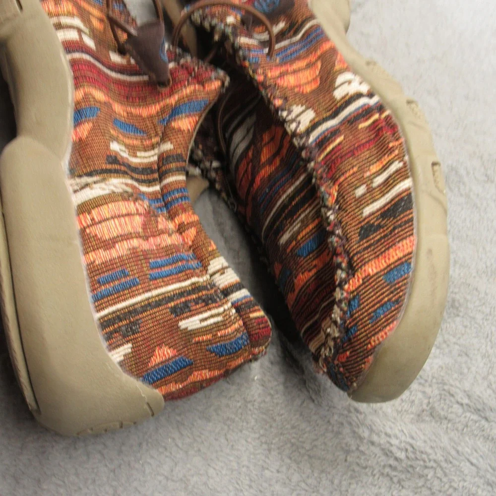 Roper Aztec Mens Shoes 9 Brown‎ Southwestern Slip On Lace-Up Shoes Loafer Casual
